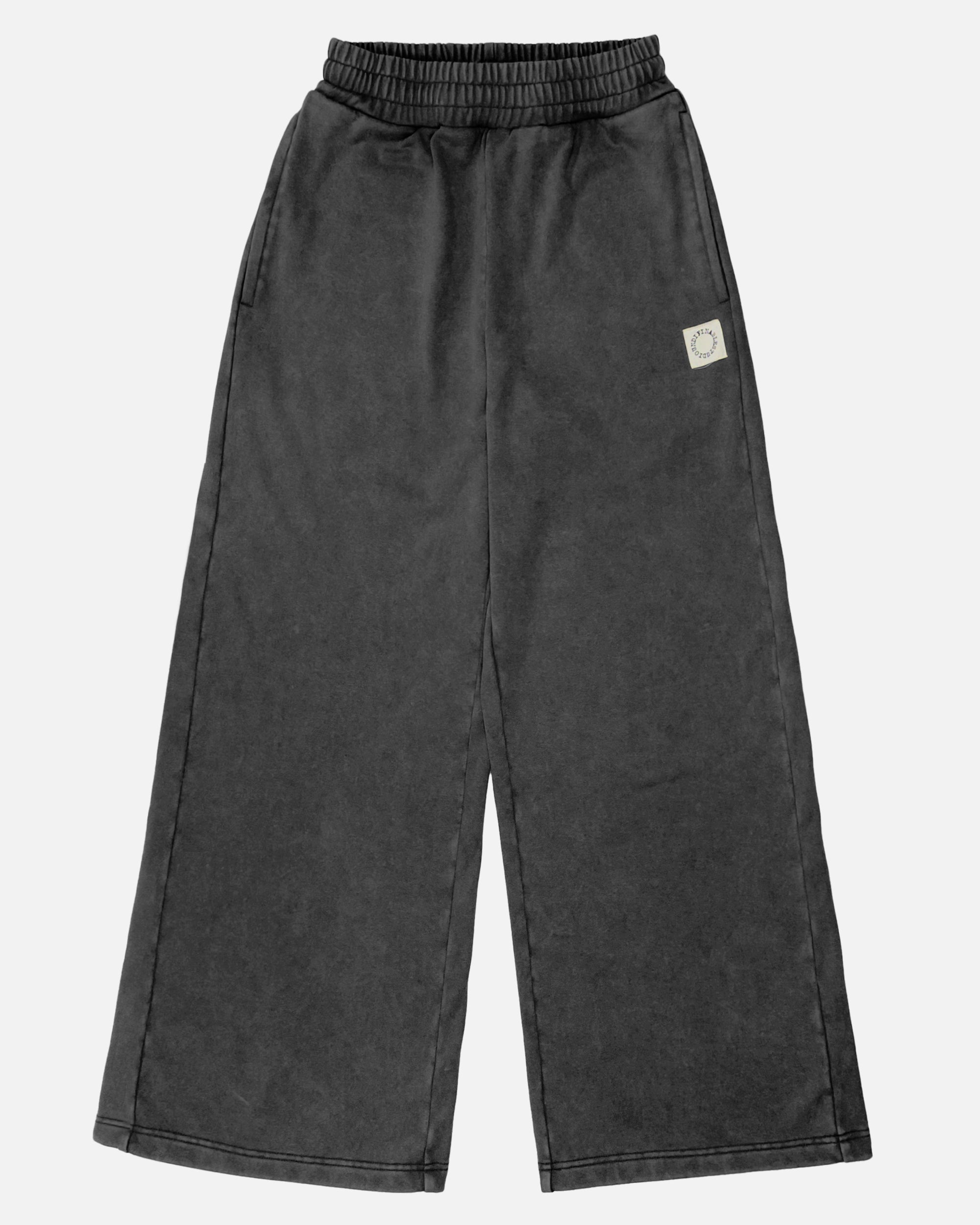 [PRE-ORDER] Urban Acid Washed Wide-Leg Sweatpants – 420gsm French Terry (Sage / Black)