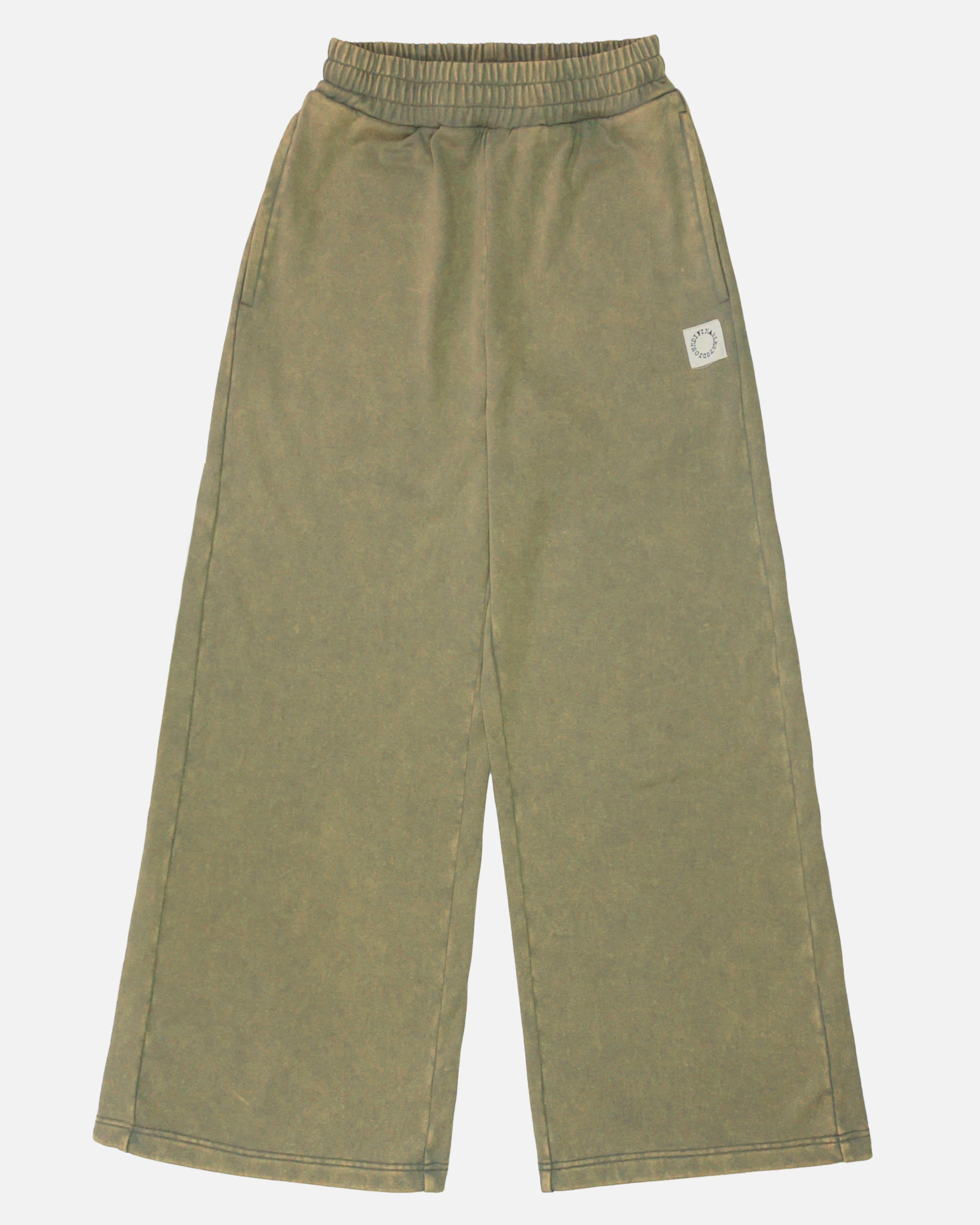 [PRE-ORDER] Urban Acid Washed Wide-Leg Sweatpants – 420gsm French Terry (Sage / Black)
